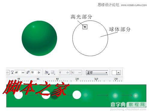 CorelDraw绘制绿色可爱的卡通绿色小龙6