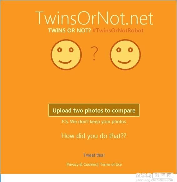 微软TwinsOrNot怎么上传照片？微软测双胞胎工具上传照片教程1