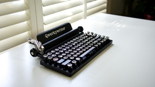 USB复古打字机键盘设计 与平板完全融合！7