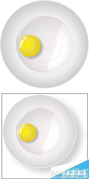 Illustrator绘制逼真的躺在盘子里的鸡蛋黄9
