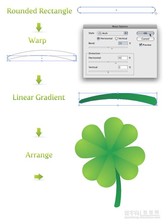 Illustrator 制作四叶草教程6
