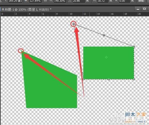 photoshop选区或选区及图像的变换方式及差异教程7