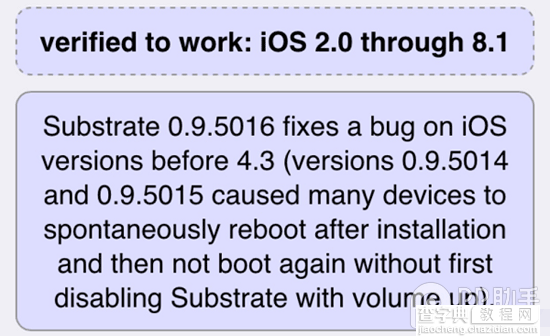 老越狱用户福音:Cydia Substrate更新修复两个旧系统bug1