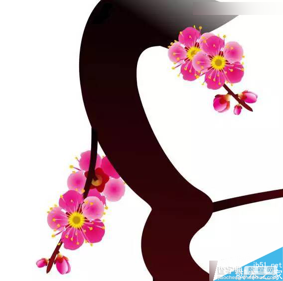 CorelDraw绘制唯美的中国风梅花花枝教程31