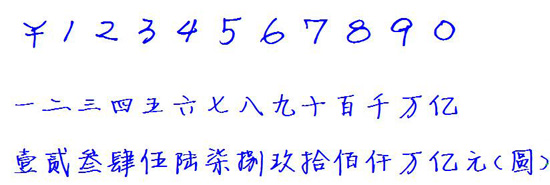 大写数字一到万 大写数字金额2