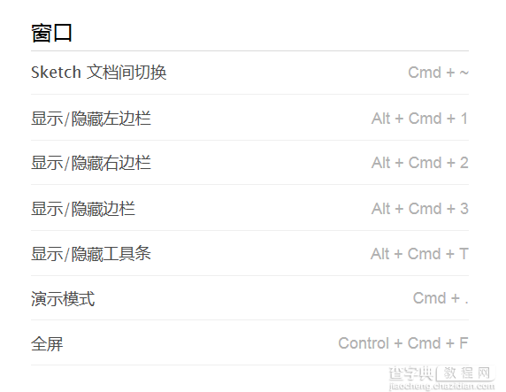 APP设计工具 Sketch 3的快捷键大全速查表5