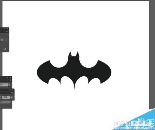 Ai绘制一个黑色蝙蝠标志8