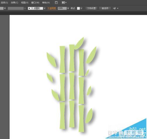Ai中怎么绘制竹林?Ai画竹子的详细教程8