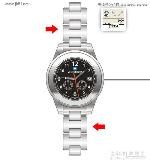 CorelDraw(CDR)设计绘制超真实的有质感的手表实例教程46
