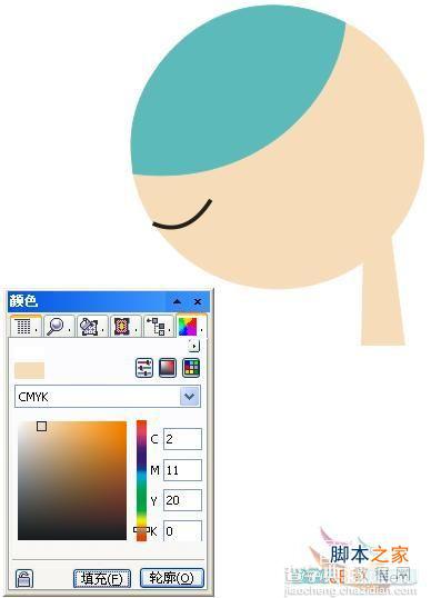 CorelDRAW(CDR)设计制作卡通风格少女插画鼠绘实例教程7