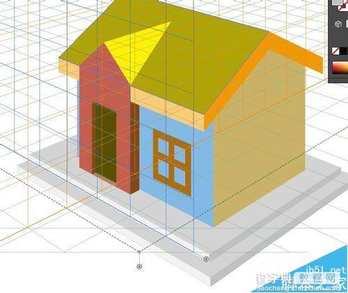 AI透视功能怎么使用? AI利用透视功能制作小洋房的图文教程33