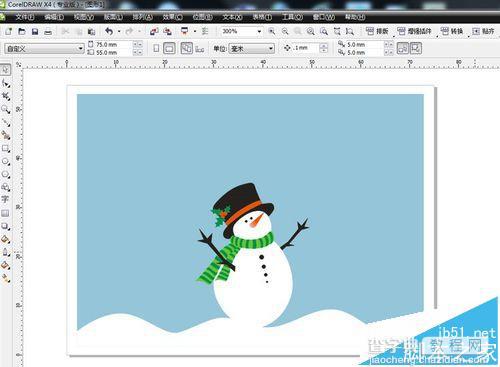 Coreldraw怎么设计带有可爱雪人的圣诞贺卡?7