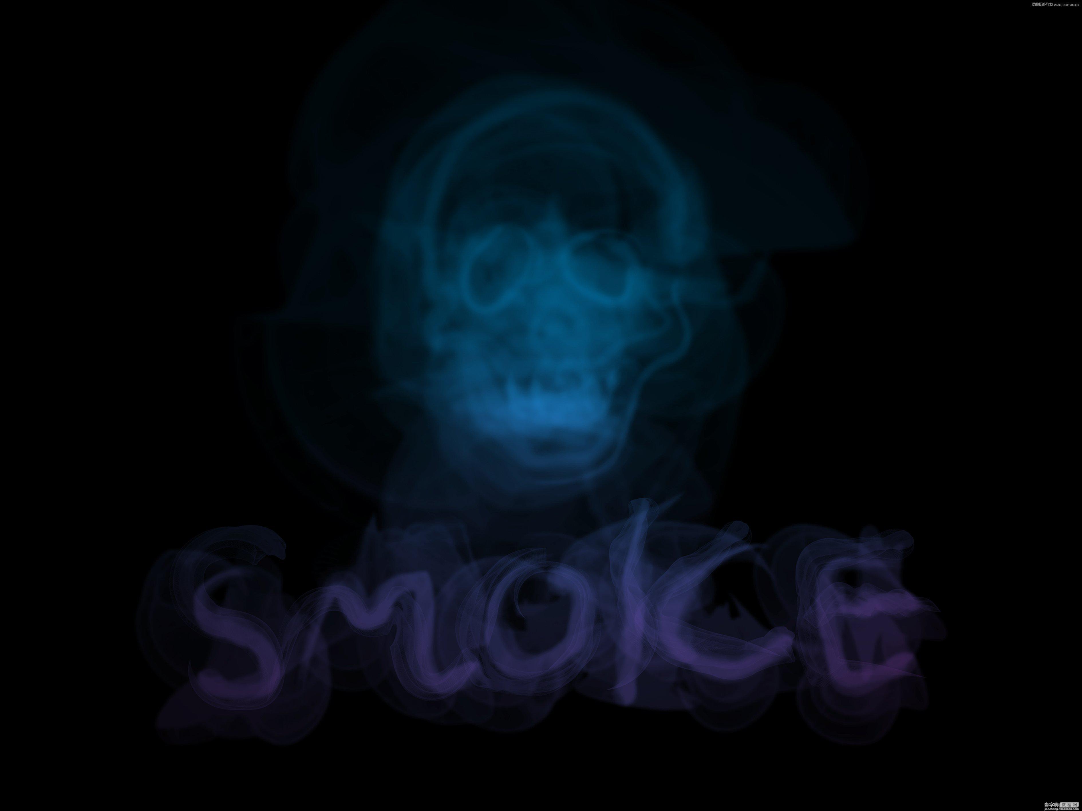 Illustrator制作恐怖氛围的烟雾缭绕的艺术字教程1
