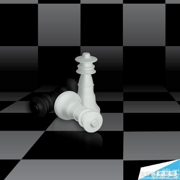 AI制作逼真的三维黑白国际象棋25