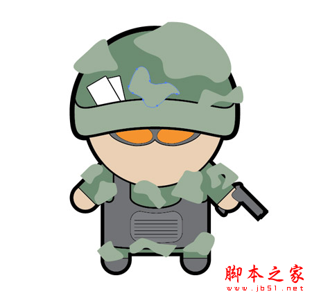 AI绘制卡通士兵图标25