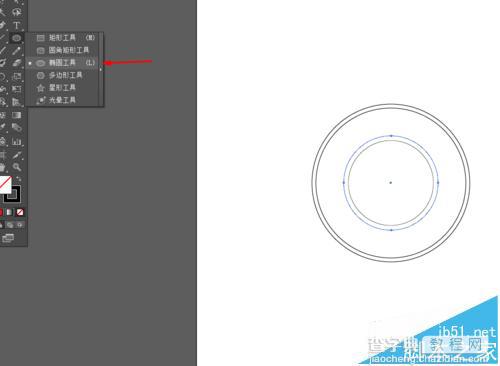 Ai中怎么绘制星星镶嵌在圆环中的图形?1