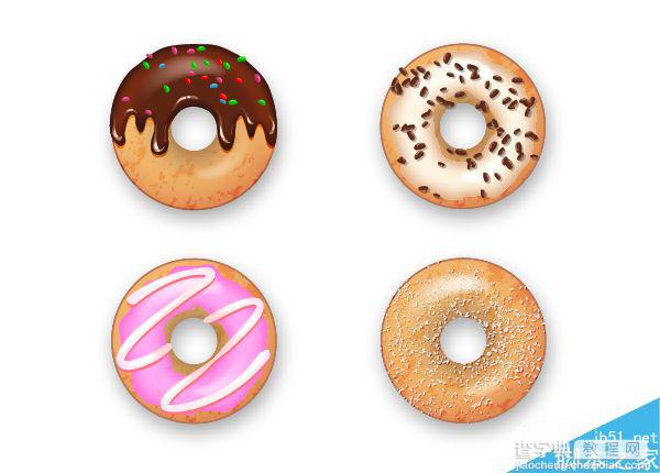 Illustrator创建可爱美味的4种甜甜圈33