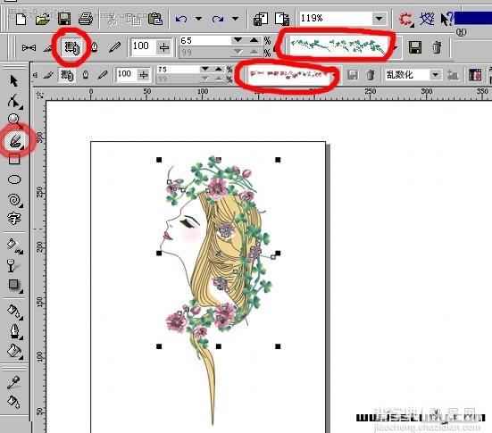 CorelDraw(CDR)简单几步设计绘制漂亮时尚的美女图像实例教程7