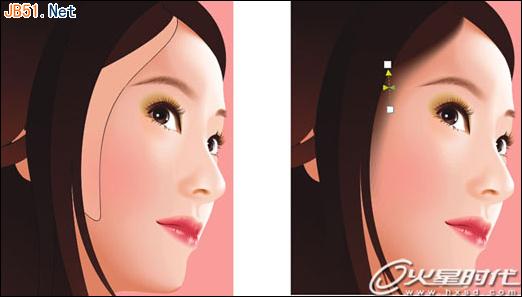 Coreldraw(CDR)设计制作真实的漂亮的古典美女图详细实例教程35