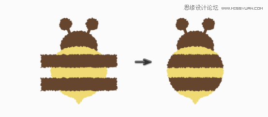 Illustrator绘制抽象风格的小蜜蜂插画7