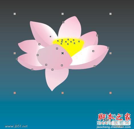 CorelDRAW(CDR)设计绘制卡通风格的荷花实力教程30