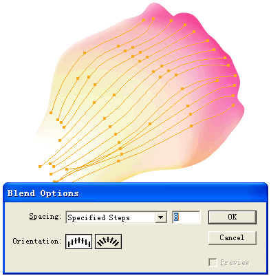 Illustrator网格工具绘制逼真漂亮的花瓣6