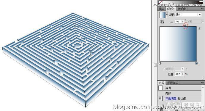 Illustrator制作超酷的立体正方形迷宫效果23