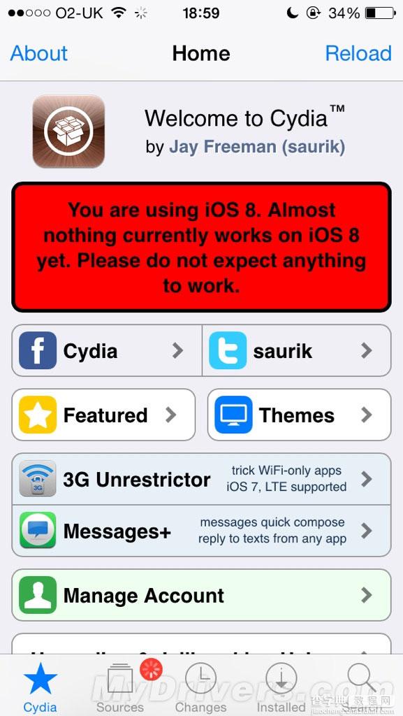 越狱党福音：iOS 8版Cydia要来了1