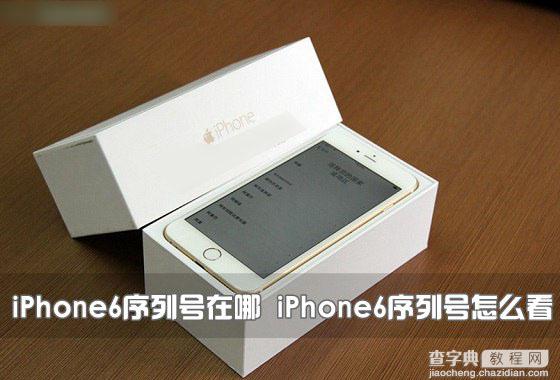 iPhone6序列号怎么看？苹果iPhone6序列号查询方法图解1