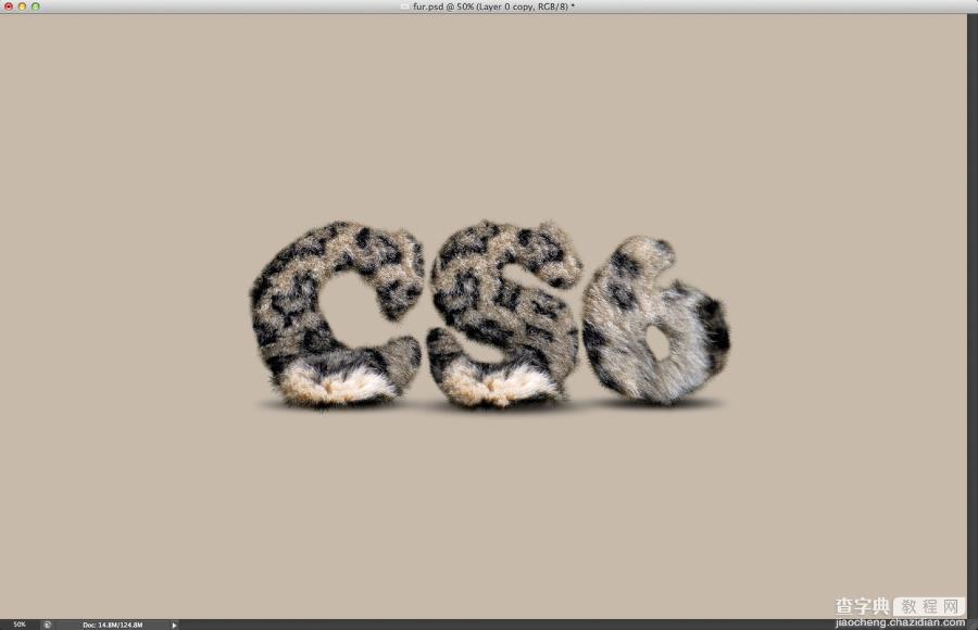 PhotoShop CS6设计制作逼真豹纹立体文字特效教程21
