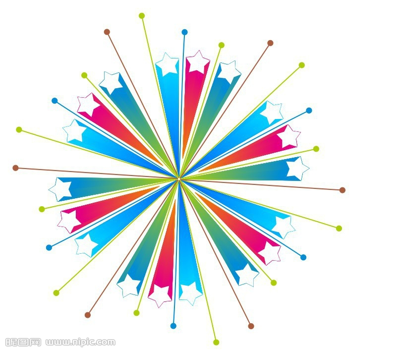 CDR快速绘制漂亮的立体星形背景海报13
