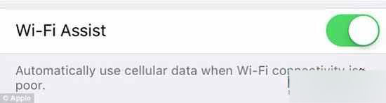 苹果iOS9新功能：WiFi信号强度太弱自动切换手机数据流量1