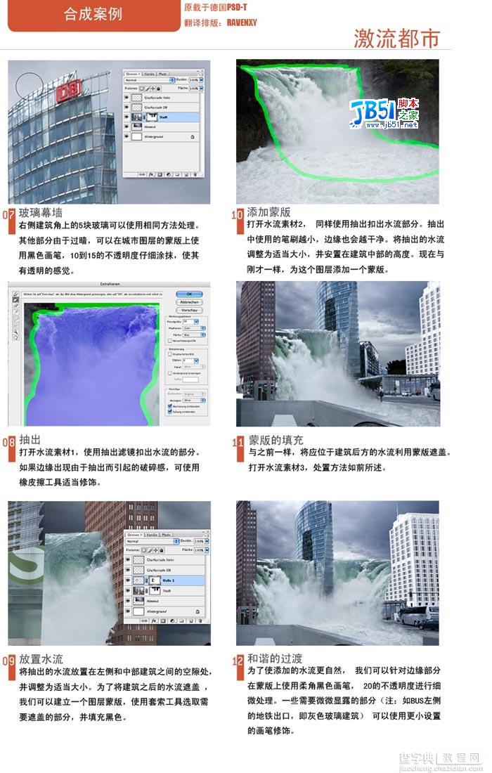 国外合成教程：激流都市(值得一看)3