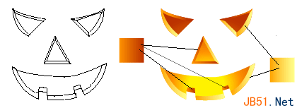 Illustrator(AI)设计绘制万圣节中的南瓜灯矢量插画实例教程13