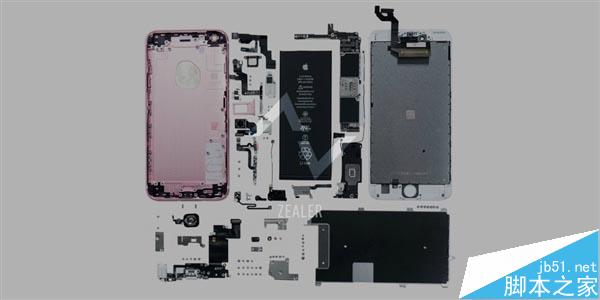 玫瑰金iPhone 6S Plus首拆解:用了更多的胶水1