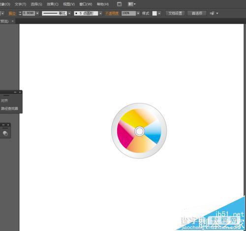 Ai怎么画光盘图标? ai绘制一个小光盘图标的教程9