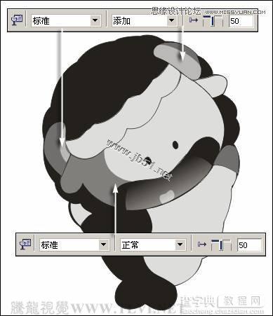 CorelDRAW(CDR)设计制作布纹铅笔画风格卡通玩偶实例教程分享7