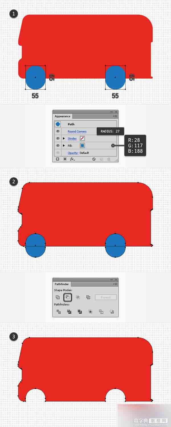 AI绘制一辆双层红色大巴车7