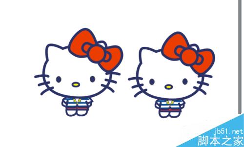 在CorelDRAW中绘制一个可爱的hello kitty猫1