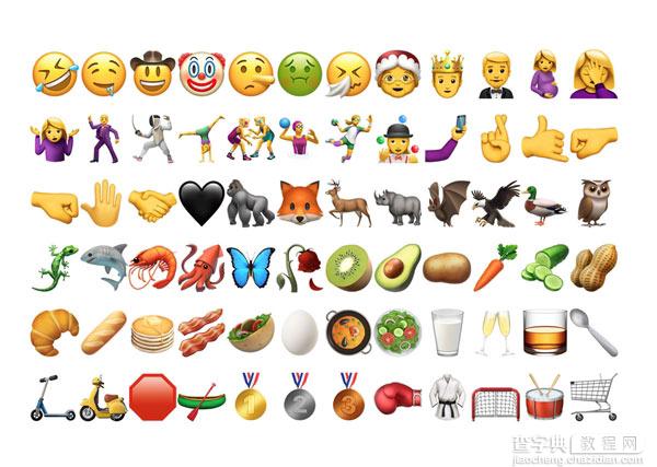 iOS 10.2带来72个新emoji表情:包括新的脸部表情、人物角色等1