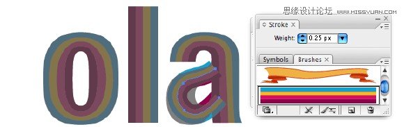如何用Illustrator制作漂亮的线条图案效果的文字11