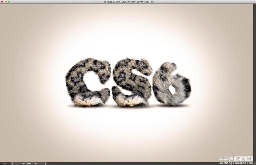 PhotoShop CS6设计制作逼真豹纹立体文字特效教程22