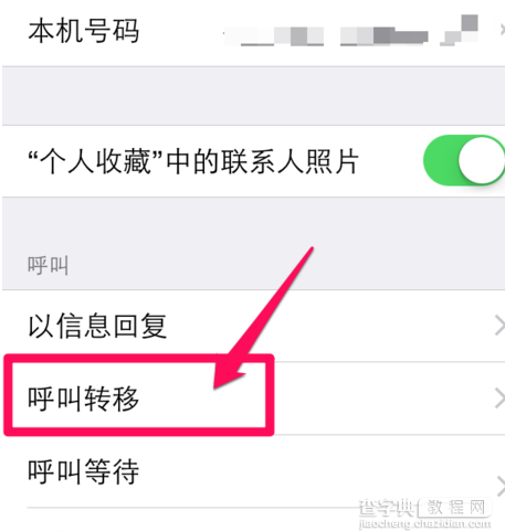 iPhone6怎么设置呼叫转移教程 iPhone6设置呼叫转移图文教程1