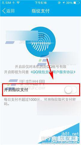 手机QQ怎么开启指纹支付?手机QQ开启指纹支付方法5