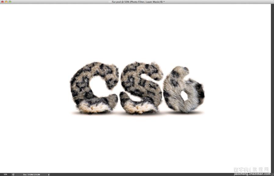 PhotoShop CS6设计制作逼真豹纹立体文字特效教程20