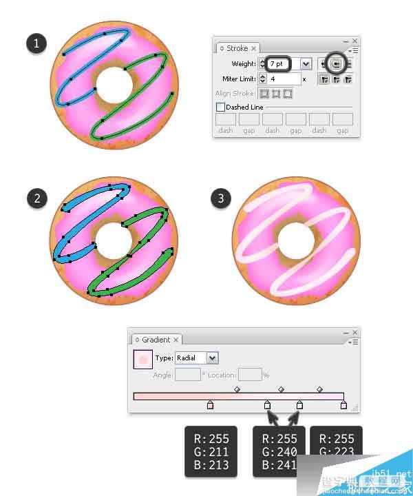 Illustrator创建可爱美味的4种甜甜圈29