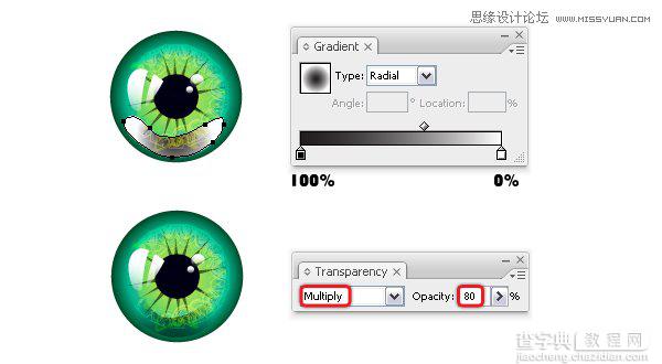 Illustrator(AI)设计打造逼真的万圣节带血丝的恐怖眼球实例教程21