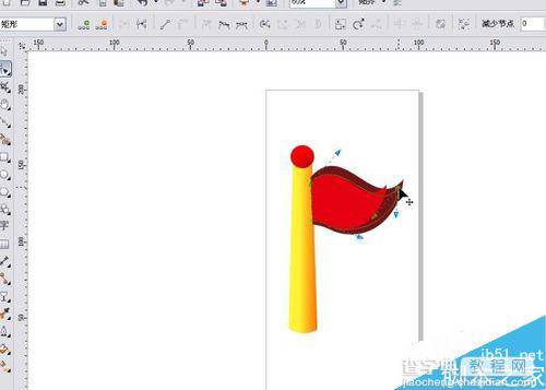 CorelDRAW X5贝塞尔工具绘制旗帜12