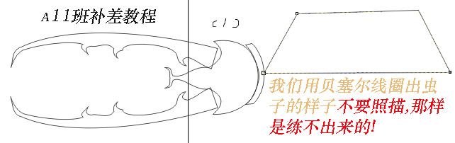 CDR绘制卡通天牛插画教程2