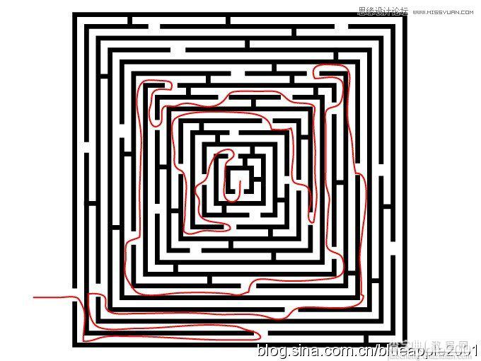 Illustrator制作超酷的立体正方形迷宫效果10